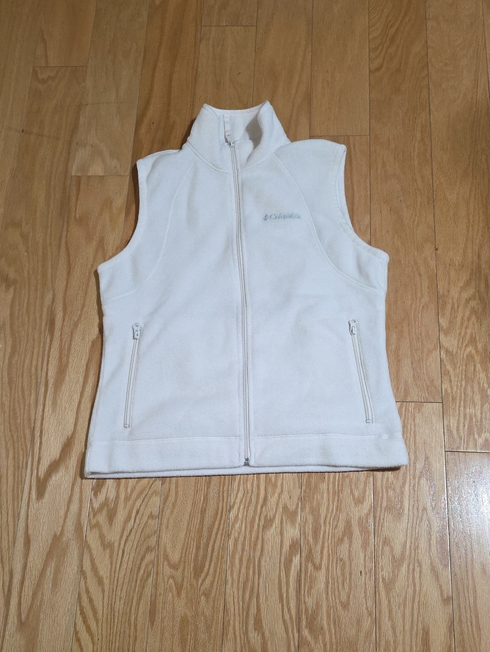 Columbia Women's Cream Full-Zip Fleece Vest Size Medium